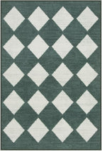 Lahome Zelie Checkered Washable 2x3 Green Kitchen Rugs Non Slip, Small Printed - Image 9