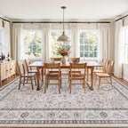 10x12 Area Rug for Living Room: Vintage Boho Neutral Washable Rug Indoor Soft - Image 3