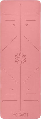 YOGATI® Yoga Mat with Strap with Alignment Lines. Home Workout Mat - Image 3