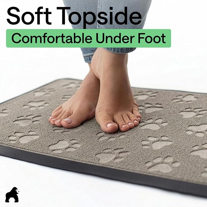 GORILLA GRIP 100% Waterproof All-Season WeatherMAX Doormat US Designed Natural - Image 8