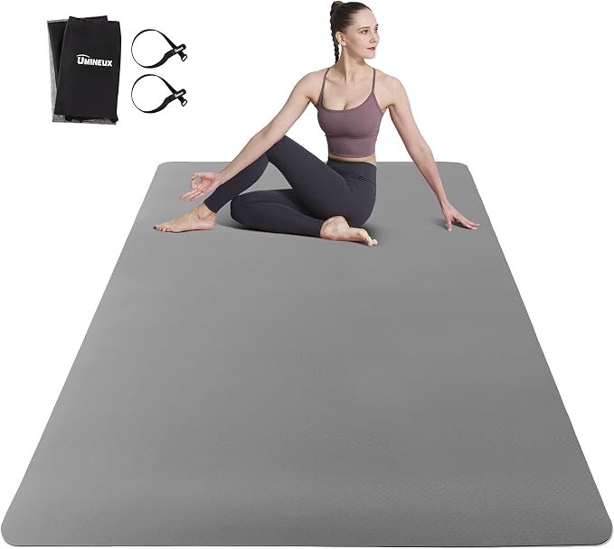 UMINEUX Large Yoga Mat for Men and Women 1/4 & 2/5 Inch Extra Thick TPE Fitness by UMINEUX
