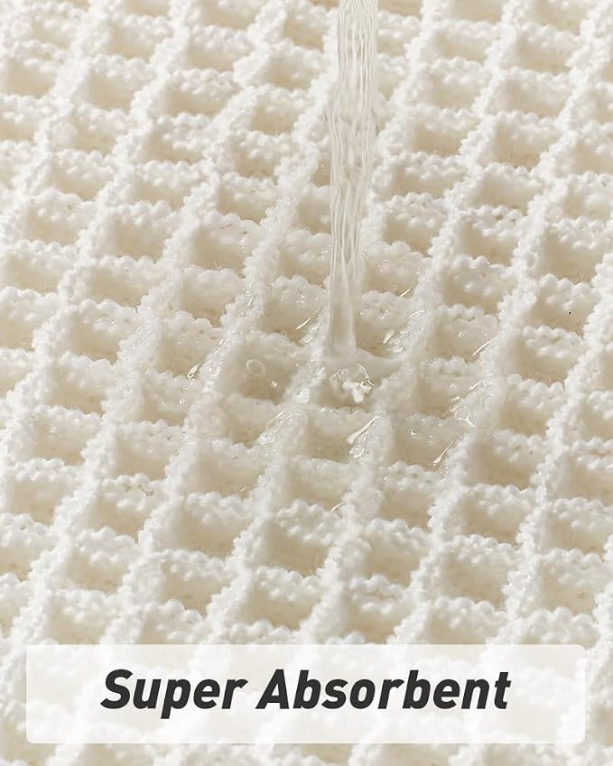 AMOAMI Upgraded Waffle Bath Mat, Super Absorbent Non Slip Bath Mats - Image 3