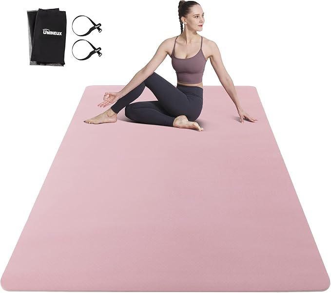 UMINEUX Large Yoga Mat for Men and Women 1/4 & 2/5 Inch Extra Thick TPE Fitness by UMINEUX