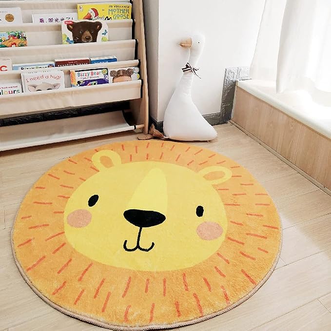 Poowe Kids Play Mat Baby Nursery Rug Round Educational Alphabet Soft Area Rug by Poowe