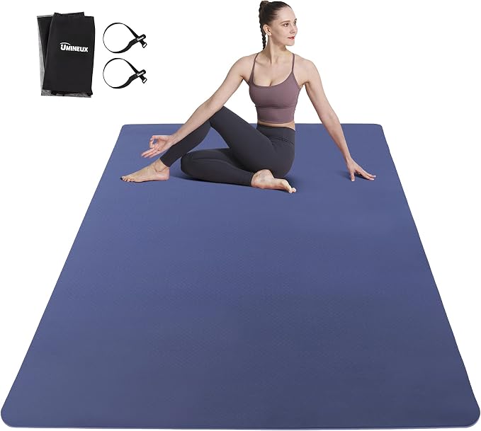 UMINEUX Large Yoga Mat for Men and Women 1/4 & 2/5 Inch Extra Thick TPE Fitness by UMINEUX