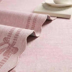 Latte&Fog 5x7 Pink Rug for Girls Bedroom, Washable Scalloped Bow Area Rugs for - Image 8