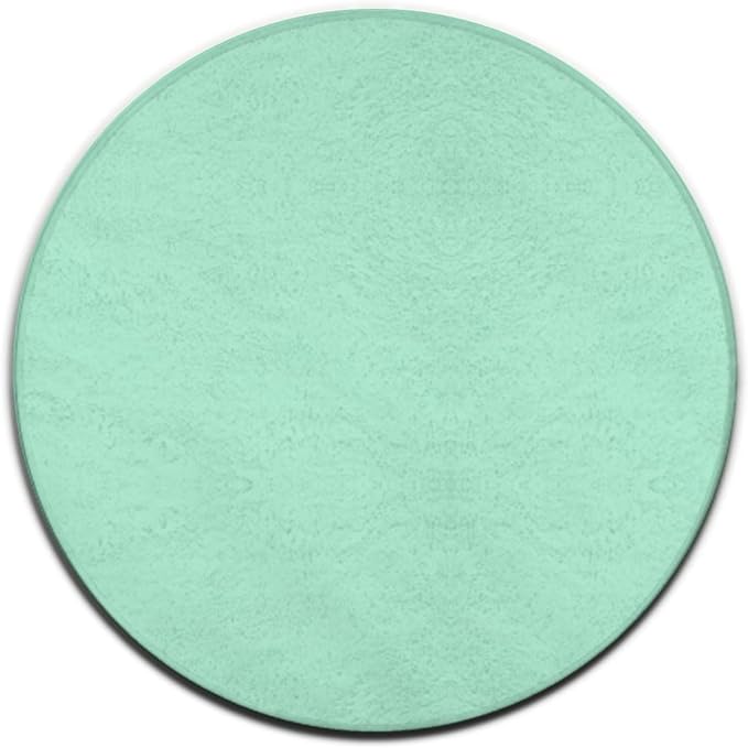 Machine Washable Modern Round Area Rug, Room Sofa Yoga Soft Round Carpet by Meaudiwes
