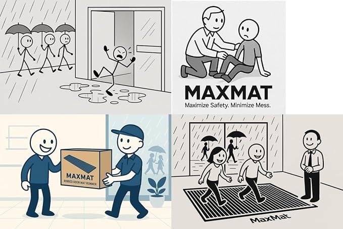 MaxMat® Extra Large Commercial Door Mat, Rubber Border Heavy Duty Door Mat - Image 9