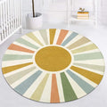 STARUIA Boho Washable Rug 5 Ft Round Area Rug by STARUIA