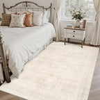 3x5 Area Rugs for Living Room: Vintage Boho Neutral Washable Rug Indoor Soft - Image 2