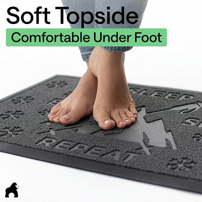GORILLA GRIP 100% Waterproof All-Season WeatherMAX Doormat 35x23, US Designed - Image 8