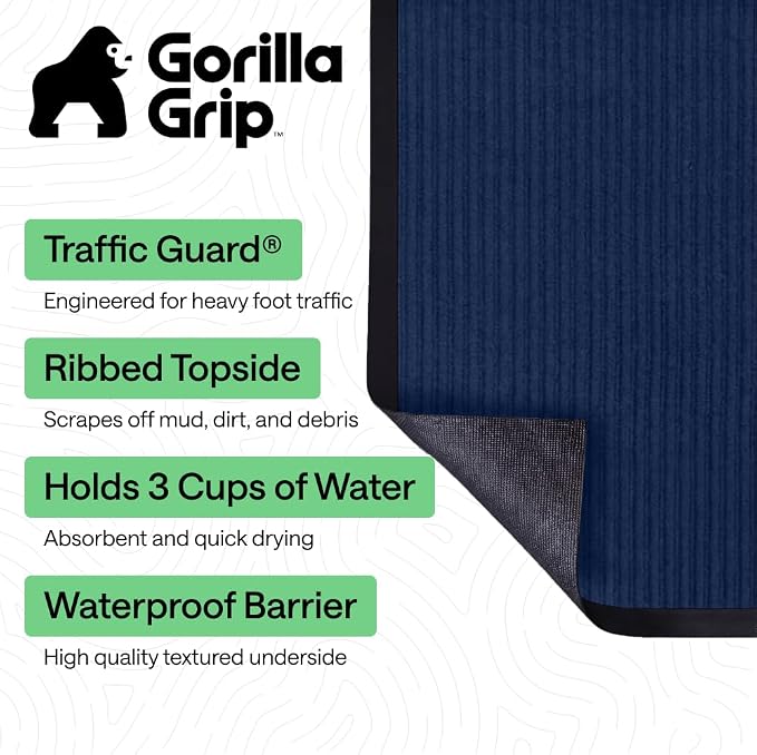 GORILLA GRIP Waterproof Traffic Guard Door Mat, 2 Pack Heavy Duty Entryway Mats - Image 2