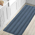 H.VERSAILTEX Bath Rugs for Bathroom Non Slip Bath Mats Thick Chenille Striped by HVERSAILTEX
