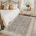 6x9 Area Rugs for Living Room: Vintage Boho Neutral Washable Rug Indoor Soft - Image 2