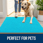 OLANLY Dog Door Mat for Muddy Paws 24x16, Ultra Absorbent Chenille Mud Doormat - Image 6