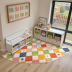 jinchan Macy Kids Rug for Nursery 6ft Radius Corner Washable Area Rug Modern - Image 3