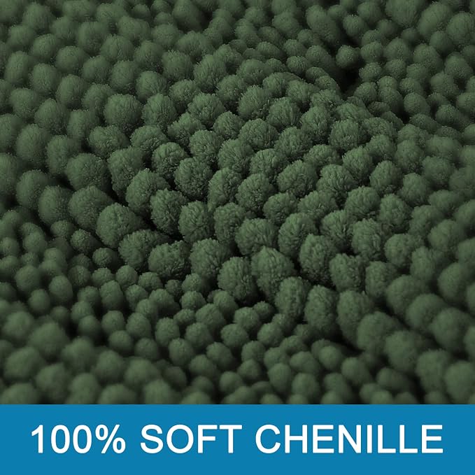 H.VERSAILTEX Extra Thick Chenille Striped Pattern Bath Rugs - Image 3