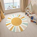 LIVEBOX Retro Sun Round Rug 4ft Boho Rug - Image 7