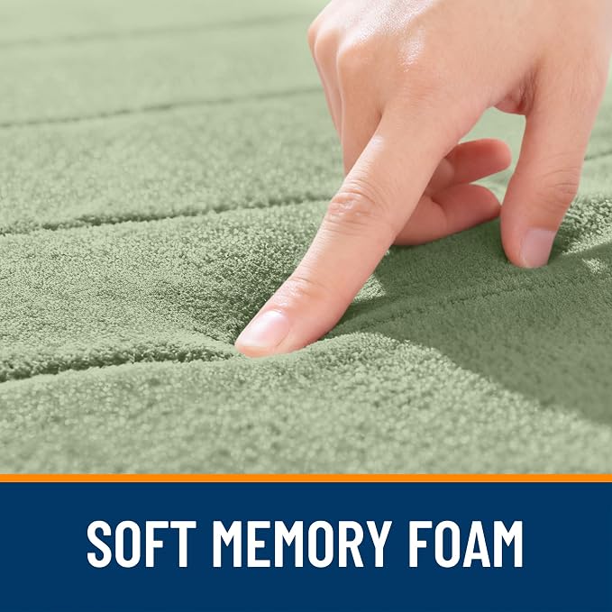 OLANLY Memory Foam Bath Mat 40x24, Super Soft Absorbent Bathroom Rugs, Quick Dry - Image 5