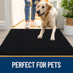OLANLY Dog Door Mat for Muddy Paws 24x16, Ultra Absorbent Chenille Mud Doormat - Image 6