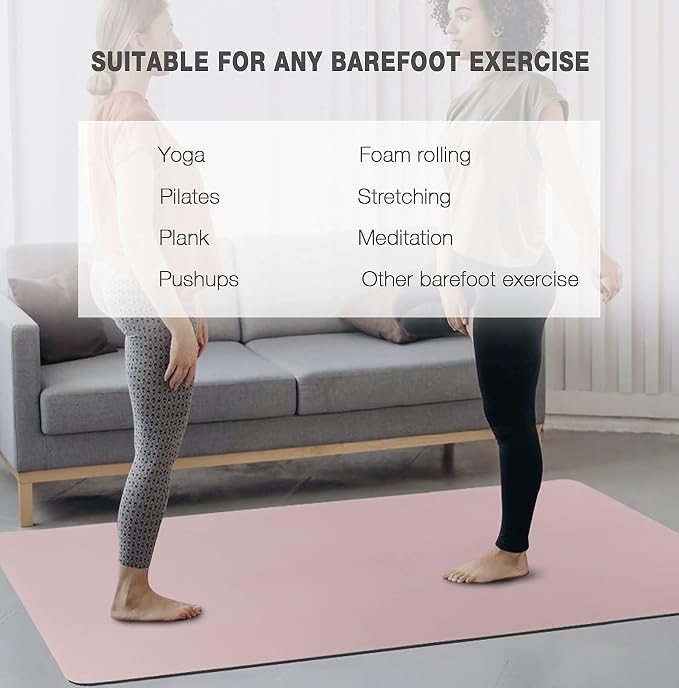 UMINEUX Large Yoga Mat for Men and Women 1/4 & 2/5 Inch Extra Thick TPE Fitness - Image 7