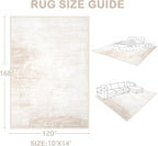 Area Rugs 10x14 Living Room: Washable Rug Modern Abstract Large Rugs Soft Non - Image 2