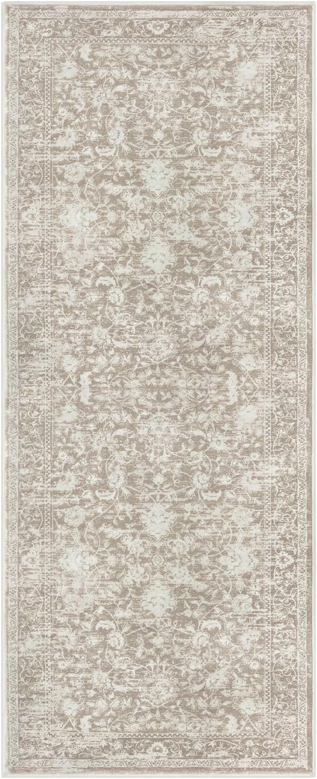 KILOCOCO Hallway Runner 2x5 Kitchen Runner Rug Printed Vintage Floral Washable - Image 10