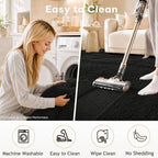 Ophanie 6x9 Black Rugs for Living Room, Large Fluffy Shag Fuzzy Plush Soft Area - Image 6