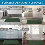 H.VERSAILTEX Extra Thick Chenille Striped Pattern Bath Rugs - Image 6