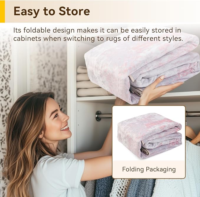 RELEANY Washable Area Rugs 6ft Non-Slip Modern Abstract Soft - Image 8