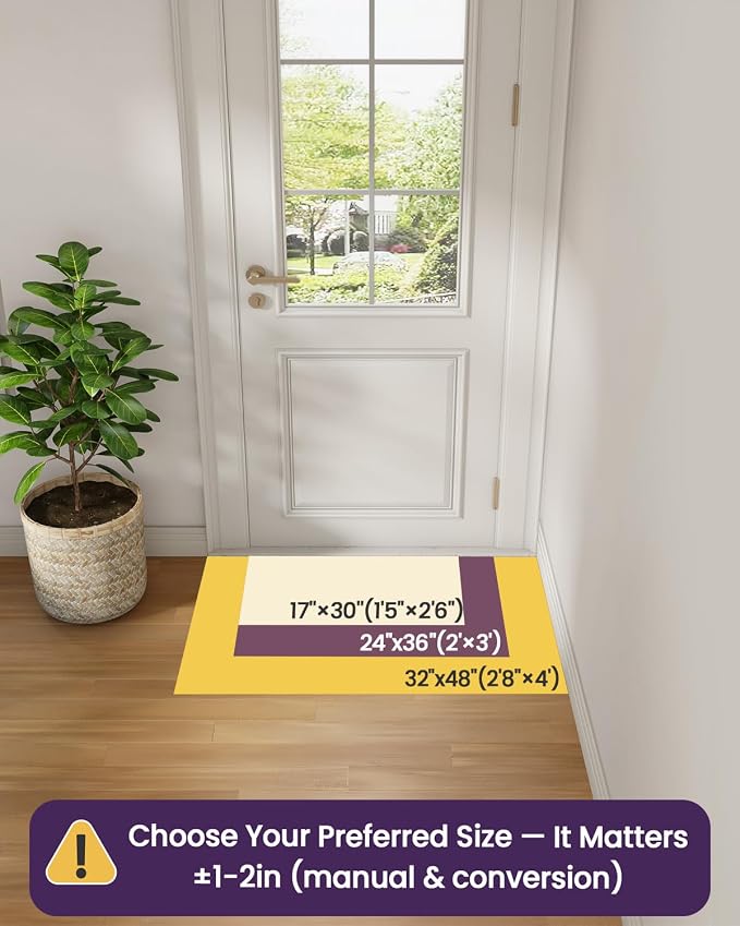 DEXI Ultra Thin Door Mat Indoor Entrance 17x30, Non Slip Rubber Backed Entryway - Image 2