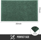 HIYARD Sturdy Front Door Mat, Absorbent Muddy Dirt Resist Welcome Door Mats - Image 2