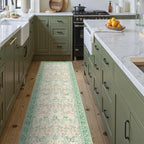 Rugxara 2x6 Floral Runner Rug, Washable Runners - Image 2