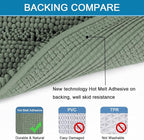 H.VERSAILTEX Bath Mat Set, 2 Piece Bath Mats Non Slip Thick Soft Chenille - Image 4