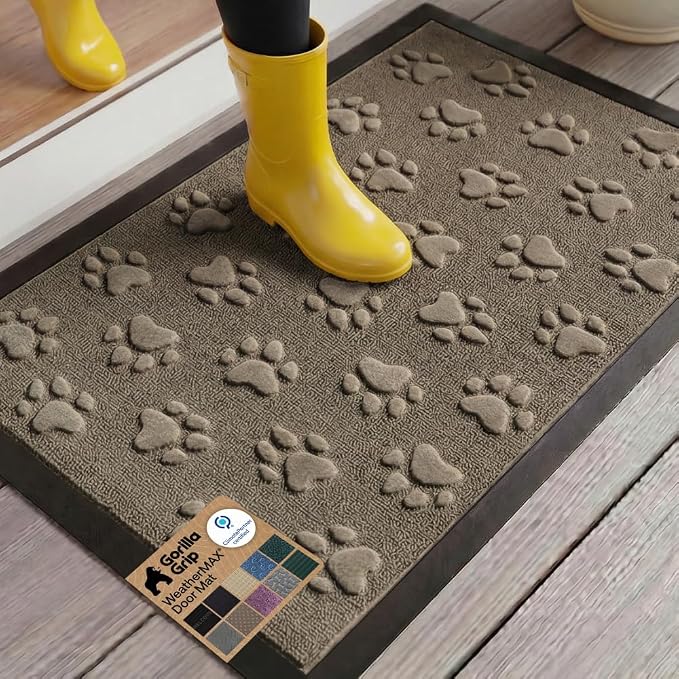 GORILLA GRIP 100% Waterproof All-Season WeatherMAX Doormat US Designed Natural by Unknown