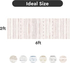 2x6 Pink Runner Rug Machine Washable Non Slip Area Rug Distressed Neutral - Image 2