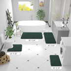 OLANLY Bathroom Runner Rugs 59x20, Soft Absorbent Chenille Bath Rugs, Rubber - Image 2