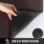 HIYARD Sturdy Front Door Mat, Absorbent Muddy Dirt Resist Welcome Door Mats - Image 4