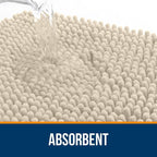 OLANLY Bathroom Rugs 35x24, Extra Soft Absorbent Chenille Bath Rugs, Rubber - Image 4