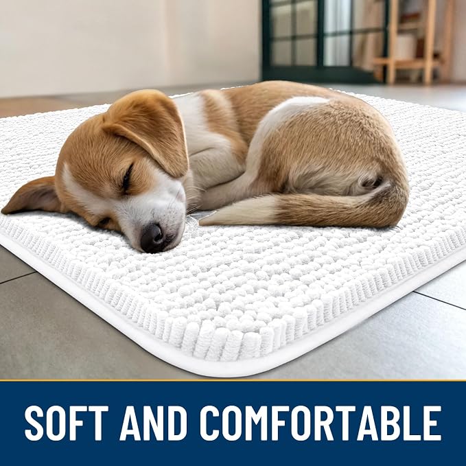 Smiry Dog Door Mat for Muddy Paws 59x24, Absorbent Dirt Trapper, Non-Slip - Image 2