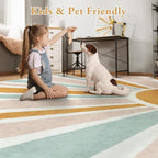 LIVEBOX Retro Sun Round Rug 4ft Boho Rug - Image 3