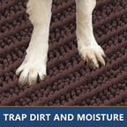 Smiry Dog Door Mat for Muddy Paws 30x20, Absorbent Dirt Trapper, Non-Slip - Image 4