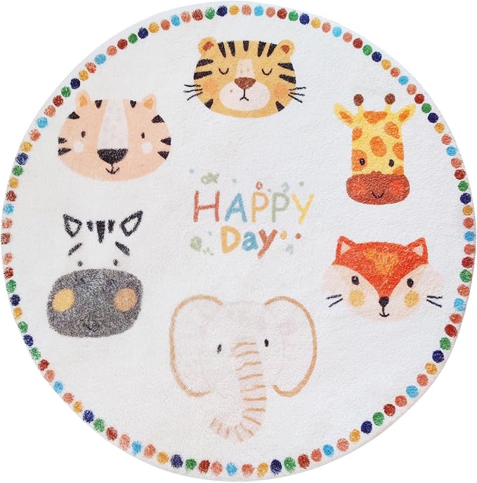 Poowe Round Kids Rug - Image 2
