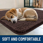 Smiry Dog Door Mat for Muddy Paws 47x24, Absorbent Dirt Trapper, Non-Slip - Image 2