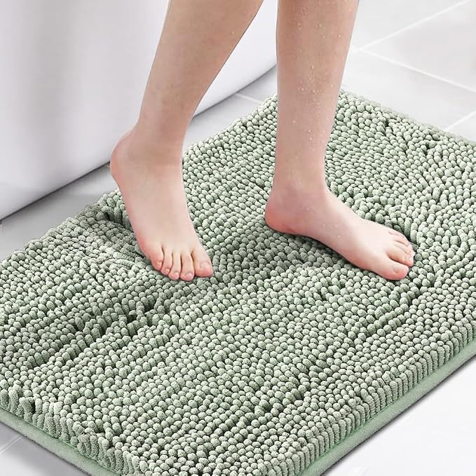 H.VERSAILTEX Bath Mat for Bathroom Non Slip Luxury Chenille Ultra Soft Bath by HVERSAILTEX