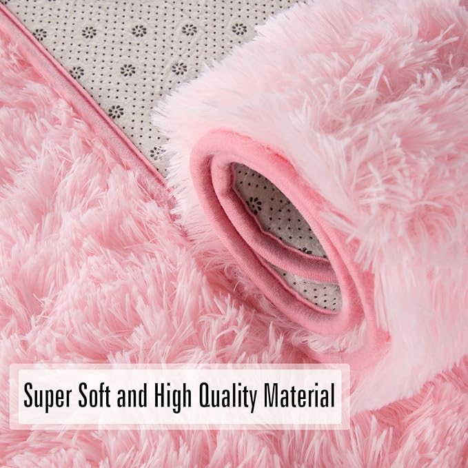 Andecor Soft Fluffy Bedroom Rugs, 4 x 6 Feet Indoor Shaggy Plush Area Rug - Image 6