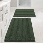H.VERSAILTEX Extra Thick Chenille Striped Pattern Bath Rugs by HVERSAILTEX