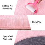 WISH TREE Round Pink Rug for Bedroom Girls, Soft Fluffy 7ft Circle Area Rugs - Image 6