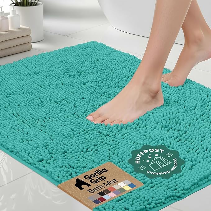 GORILLA GRIP Bath Rug Mat 44x26, Soft Absorbent Chenille, Quick Dry Microfiber by Unknown