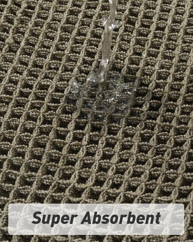 AMOAMI Upgraded Waffle Runner Rug Super Absorbent Non Slip Bath Mats - Image 2
